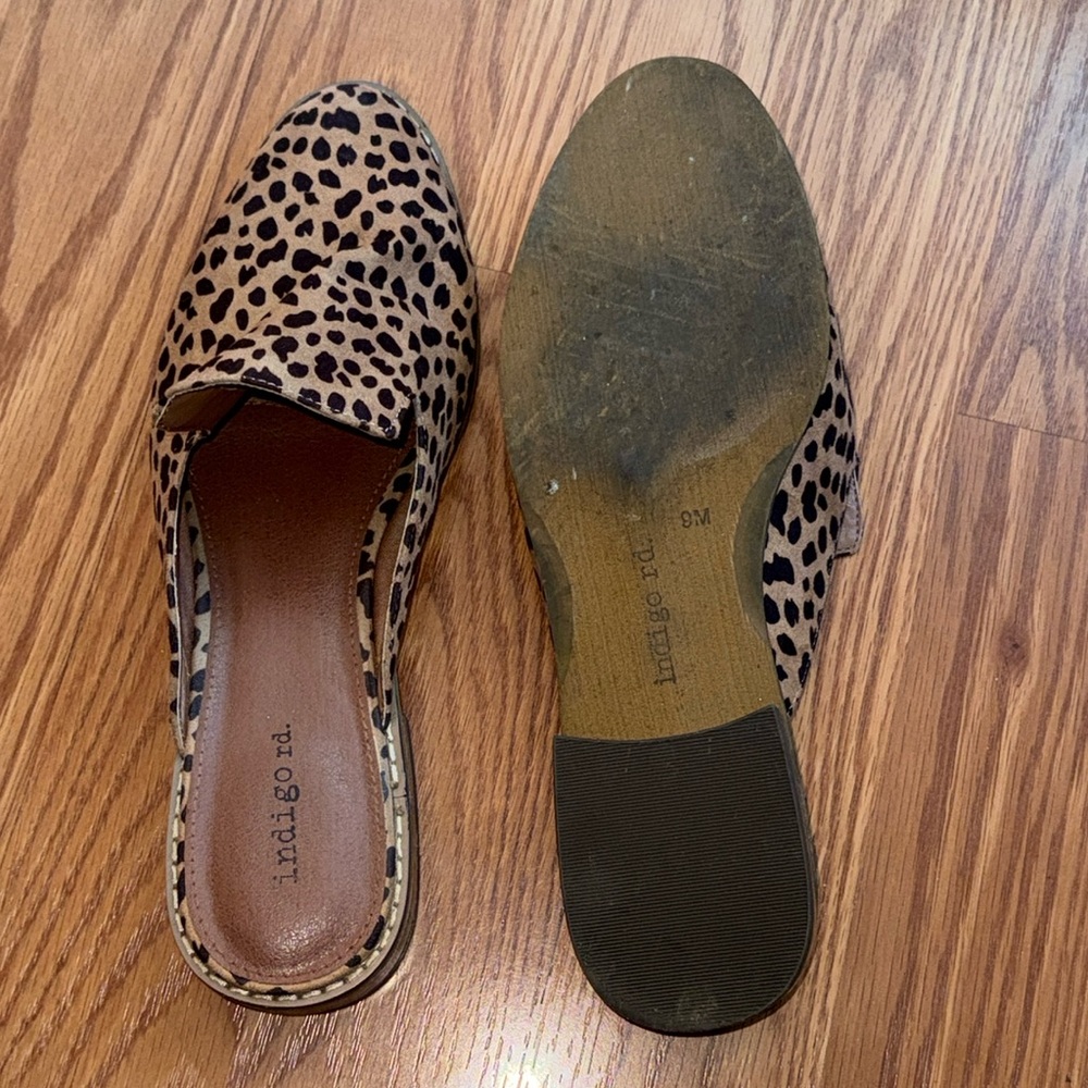 Animal print mules size 9